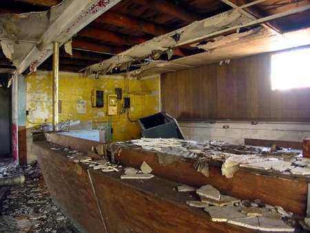 Albion Drive-In Theatre - Concession Counter - Photo From Water Winter Wonderland (newer photo)